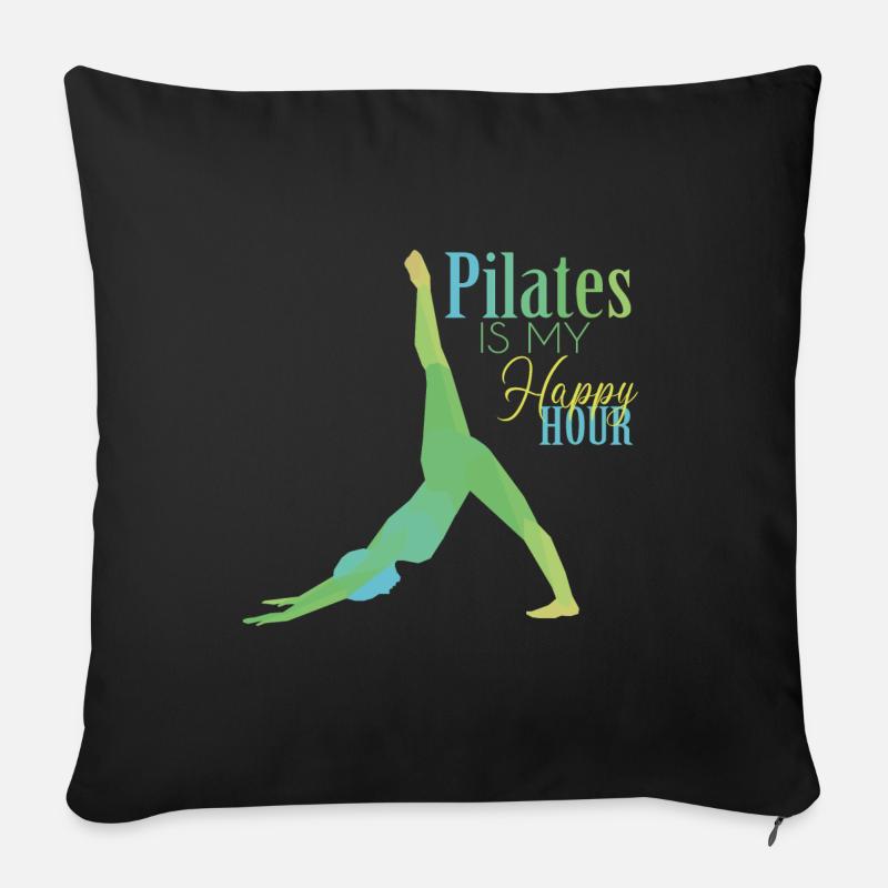 Pilates - Sofakissen mit Füllung 45 x 45 cm - Schwarz