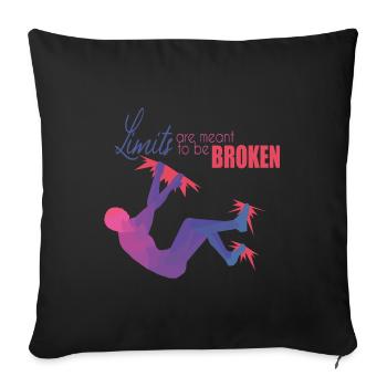 Bouldering - Sofa pillow with filling 45cm x 45cm - black - Front
