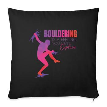 Bouldering - Sofa pillow with filling 45cm x 45cm - black - Front