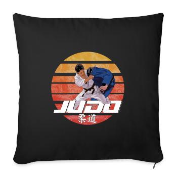 Judo - Coussin et housse de 45 x 45 cm - noir - Devant