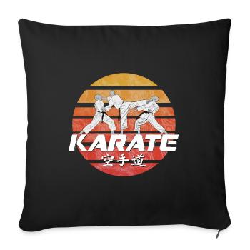Karate - Sofakissen mit Füllung 45 x 45 cm - Schwarz - Vorne