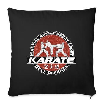 Karate Kampfkunst Vintage - Sofakissen mit Füllung 45 x 45 cm - Schwarz - Vorne