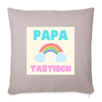 papatastic - Rainbow (Rainbow) Version - Sofa pillow with filling 45cm x 45cm - light taupe - Front