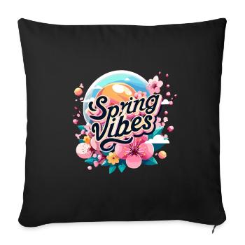 Spring Vibes Spring Awakening - Sofa pillow with filling 45cm x 45cm - black - Front