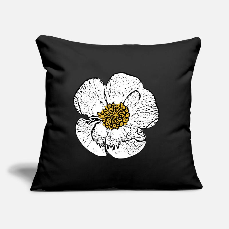 Blume weiß weiße Blumen Geschenk Muttertag Mutter Sofakissen mit Füllung 45 x 45 cm