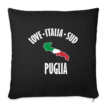 Apulien, Puglia - Sofakissen mit Füllung 45 x 45 cm - Schwarz - Vorne