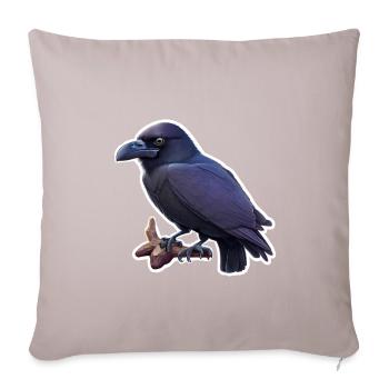 Crow - Sofa pillow with filling 45cm x 45cm - light taupe - Front