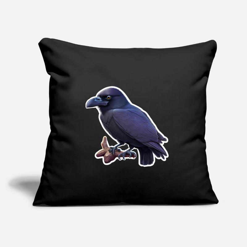 Corbeau Coussin et housse de 45 x 45 cm