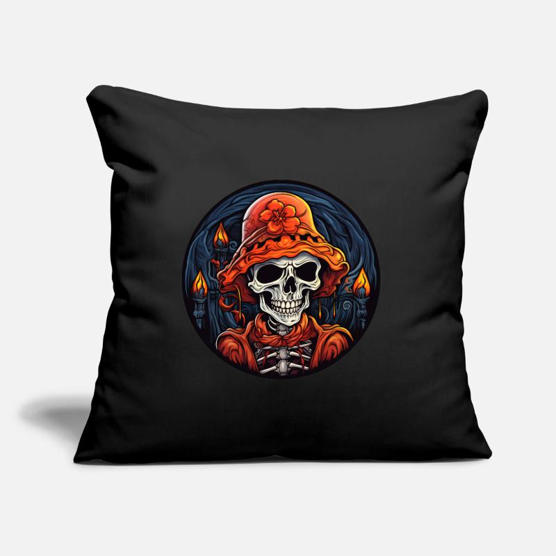 Crâne d’Halloween Coussin et housse de 45 x 45 cm