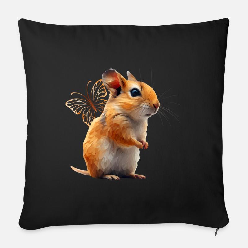 Rennmaus - Sofakissen mit Füllung 45 x 45 cm - Schwarz