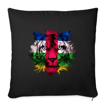 Central African Republic - Sofa pillow with filling 45cm x 45cm - black - Front