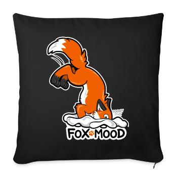 Renard rouge Fox-Mood - Coussin et housse de 45 x 45 cm - noir - Devant