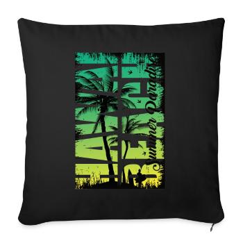 Hawaii Beach Summer Paradise - Sofa pillow with filling 45cm x 45cm - black - Front