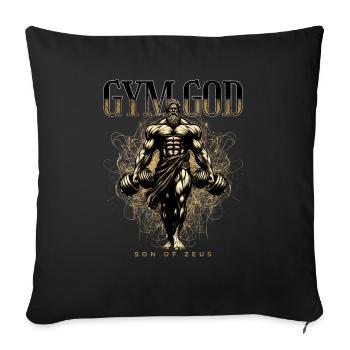 Ancient Dumbbell Greek God Zeus Gym - Sofa pillow with filling 45cm x 45cm - black - Front