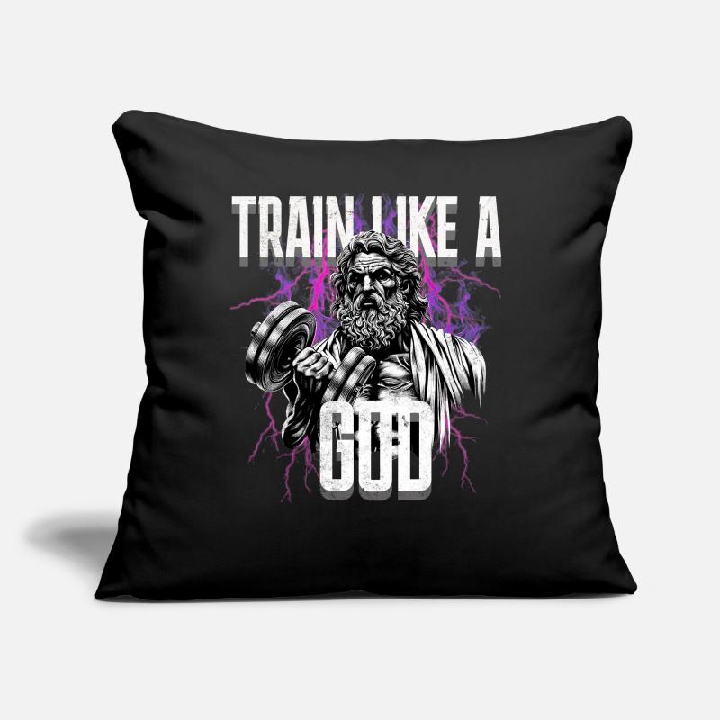 Train like a God Thunder Version Ancient God Zeus Sofakissen mit Füllung 45 x 45 cm