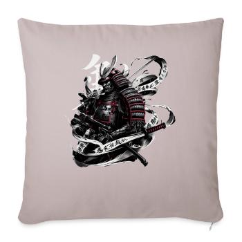 Japanese Samurai Warrior Ukiyo e Design - Sofa pillow with filling 45cm x 45cm - light taupe - Front