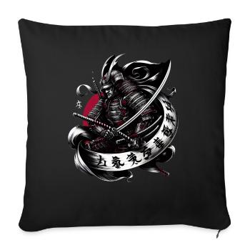 Kanji Japanese Samurai Warrior Design - Sofakissen mit Füllung 45 x 45 cm - Schwarz - Vorne