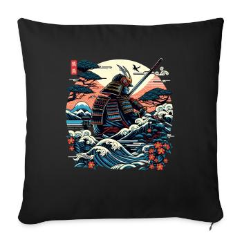 Japanese Samurai Warrior Ronin Shirt - Sofa pillow with filling 45cm x 45cm - black - Front