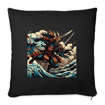 Japanese Katana Samurai Warrior - Sofakissen mit Füllung 45 x 45 cm - Schwarz - Vorne