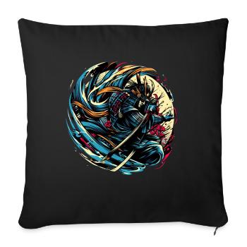 Japanese Samurai Warrior Shirt - Sofakissen mit Füllung 45 x 45 cm - Schwarz - Vorne