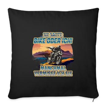 Vélo ou I DLzG - Coussin et housse de 45 x 45 cm - noir - Devant