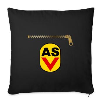 GDR - ASV - NVA - Retro Ostalgie - Sofa pillow with filling 45cm x 45cm - black - Front