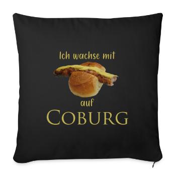 Bratwurst - Sofakissen mit Füllung 45 x 45 cm - Schwarz - Vorne
