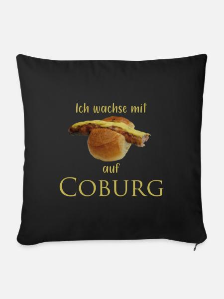 Bratwurst - Sofakissen mit Füllung 45 x 45 cm - Schwarz