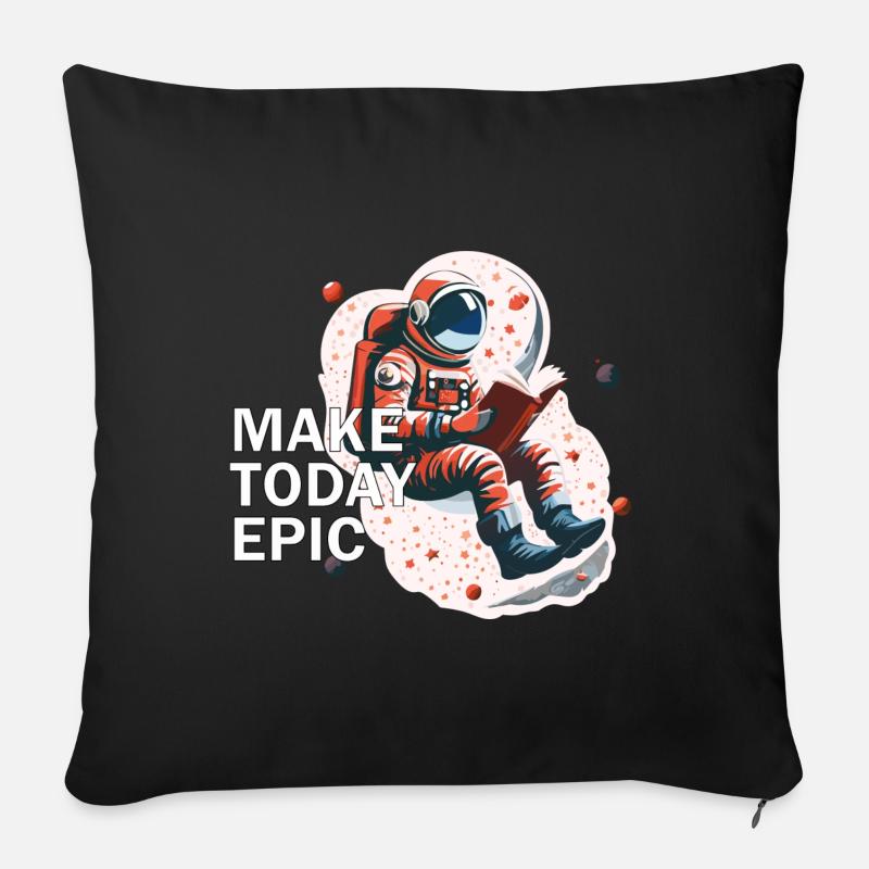 Make today epic - Sofakissen mit Füllung 45 x 45 cm - Schwarz