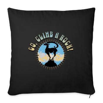 Allez, escaladez un rocher - Coussin et housse de 45 x 45 cm - noir - Devant
