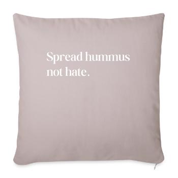 Étalez du houmous. - Coussin et housse de 45 x 45 cm - taupe clair - Devant