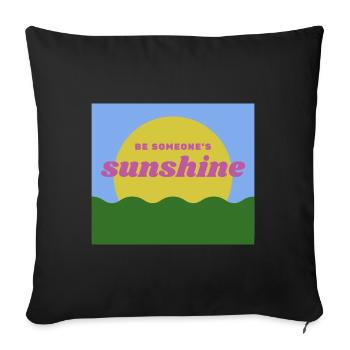 sunshine - Sofa pillow with filling 45cm x 45cm - black - Front
