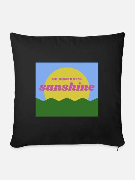 Sonnenschein - Sofakissen mit Füllung 45 x 45 cm - Schwarz