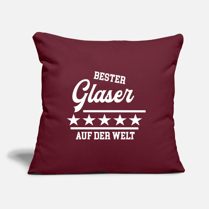 Bester Glaser Weltbester Glasbauer Glaserei Sofakissen mit Füllung 45 x 45 cm