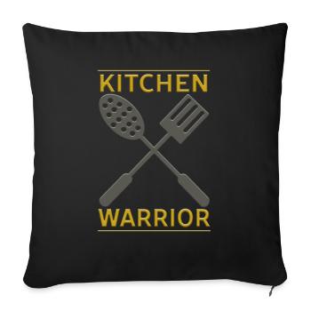 Kitchen Warrior - Kitchen Warrior - Sofa pillow with filling 45cm x 45cm - black - Front
