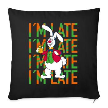 Alice Au Pays Des Merveilles Benny Lapin - Coussin et housse de 45 x 45 cm - noir - Devant