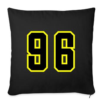 Justaucorps à 96 chiffres - Coussin et housse de 45 x 45 cm - noir - Devant