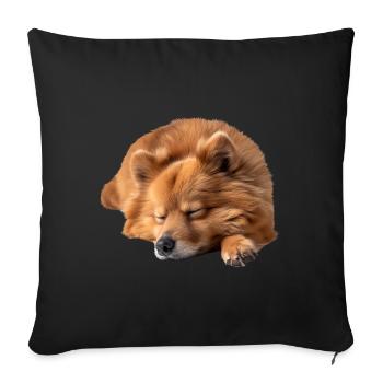 Finnish Spitz - Sofa pillow with filling 45cm x 45cm - black - Front