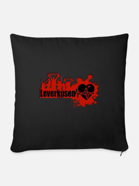 Leverkusen Fan - Sofakissen mit Füllung 45 x 45 cm - Schwarz