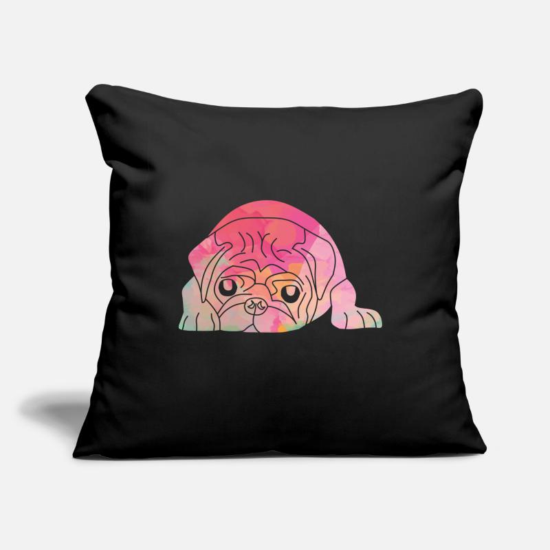 Pug Face - Le compagnon mignon Coussin et housse de 45 x 45 cm