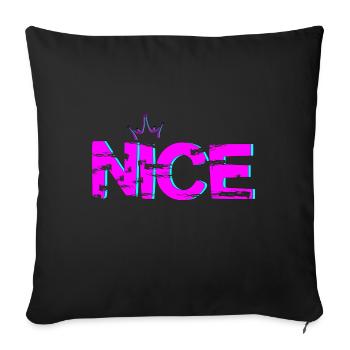Nice and Cool Be - Sofa pillow with filling 45cm x 45cm - black - Front
