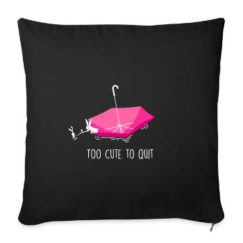 Too Cute to quit v2 - Sofa pillow with filling 45cm x 45cm - black - Front