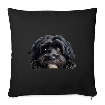 Havanais - Coussin et housse de 45 x 45 cm - noir - Devant