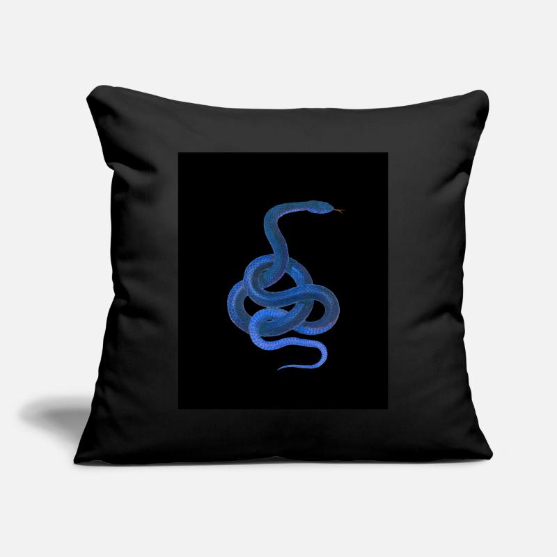 Serpent bleu Coussin et housse de 45 x 45 cm
