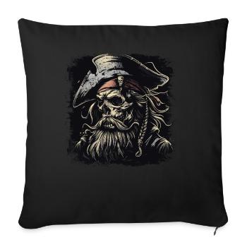Pirate Skull - Sofa pillow with filling 45cm x 45cm - black - Front