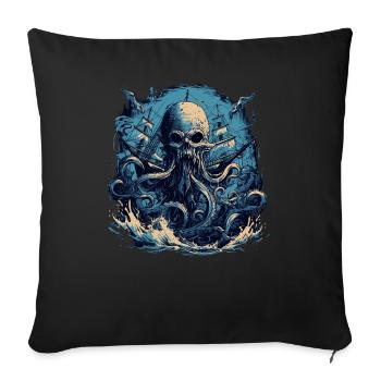 Sea Monster - Sofa pillow with filling 45cm x 45cm - black - Front