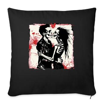 Eternal Rock'n Roll Love - Sofa pillow with filling 45cm x 45cm - black - Front