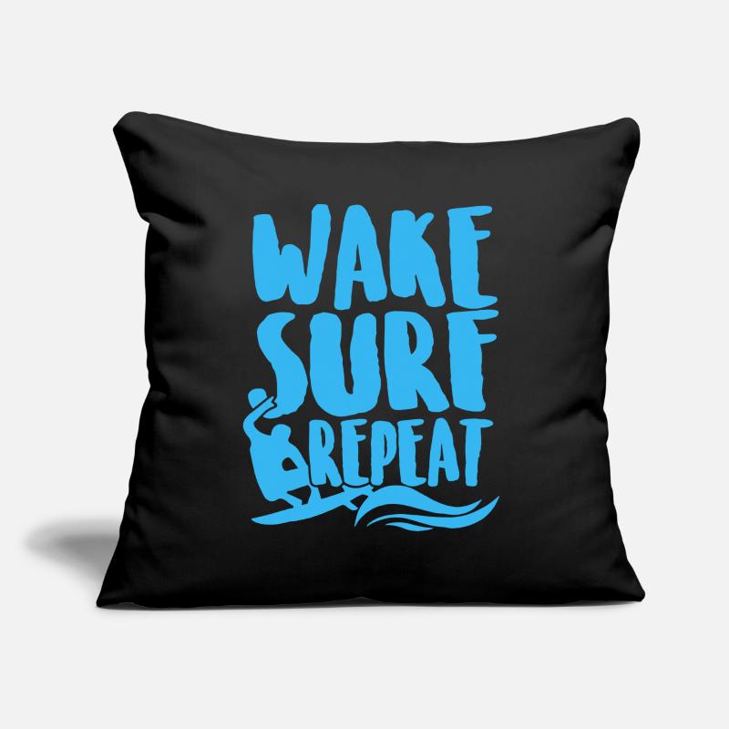 Surfing Wake Surf Repeat Sofa pillow with filling 45cm x 45cm
