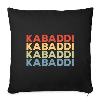 Gift for Kabaddi Lovers - Sofa pillow with filling 45cm x 45cm - black - Front