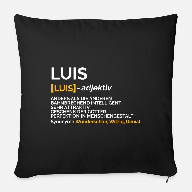 Luis - Sofakissen mit Füllung 45 x 45 cm - Schwarz